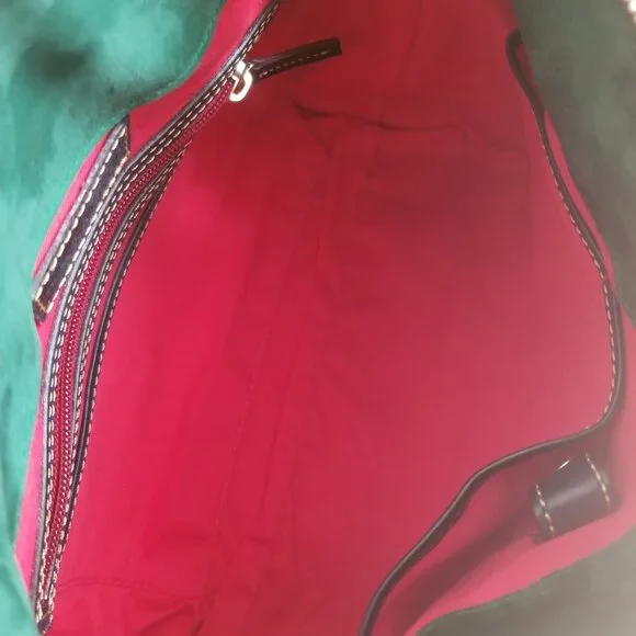 DOONEY & BOURKE FLORENTINE MICRO SATCHEL NAVY BLUE LEATHER - Picture 10 of 14